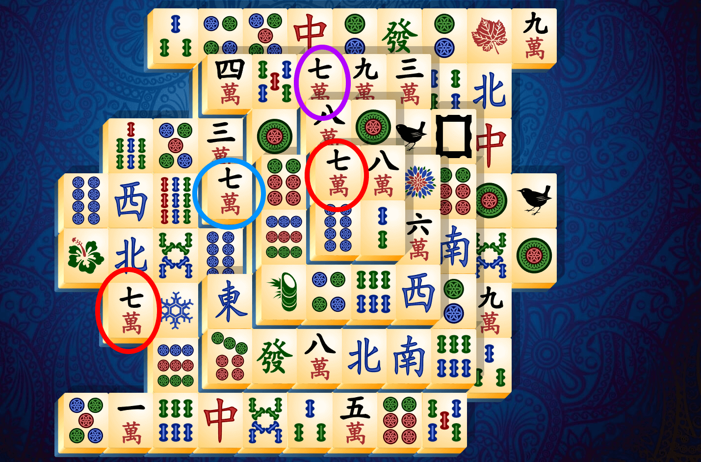Mahjong Patience-handleiding, stap 9