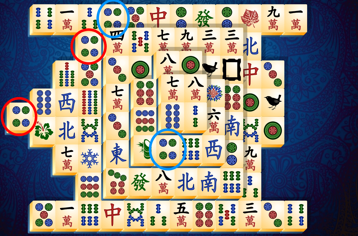 Mahjong Patience-handleiding, stap 4