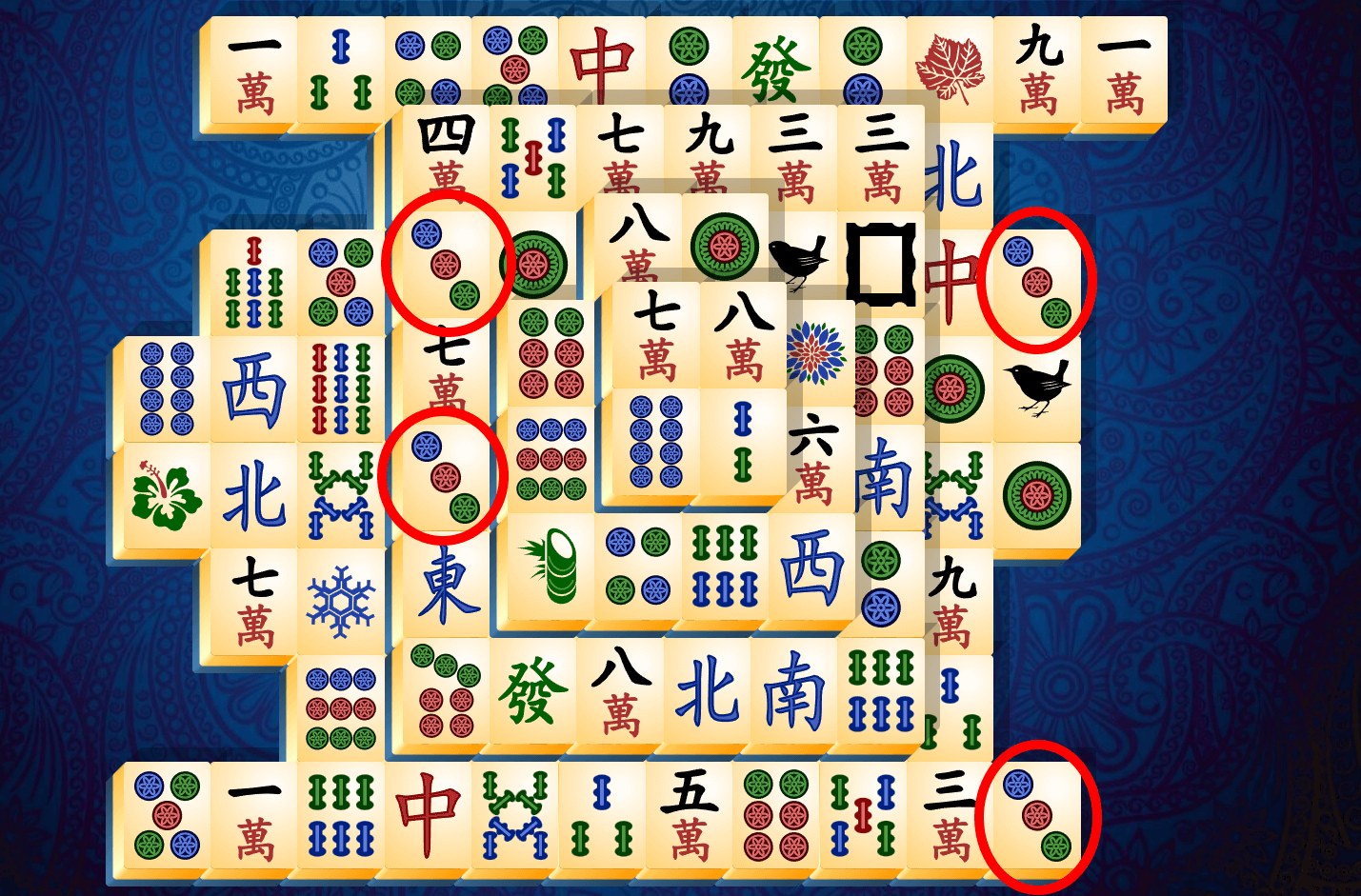 Mahjong Patience-handleiding, stap 6