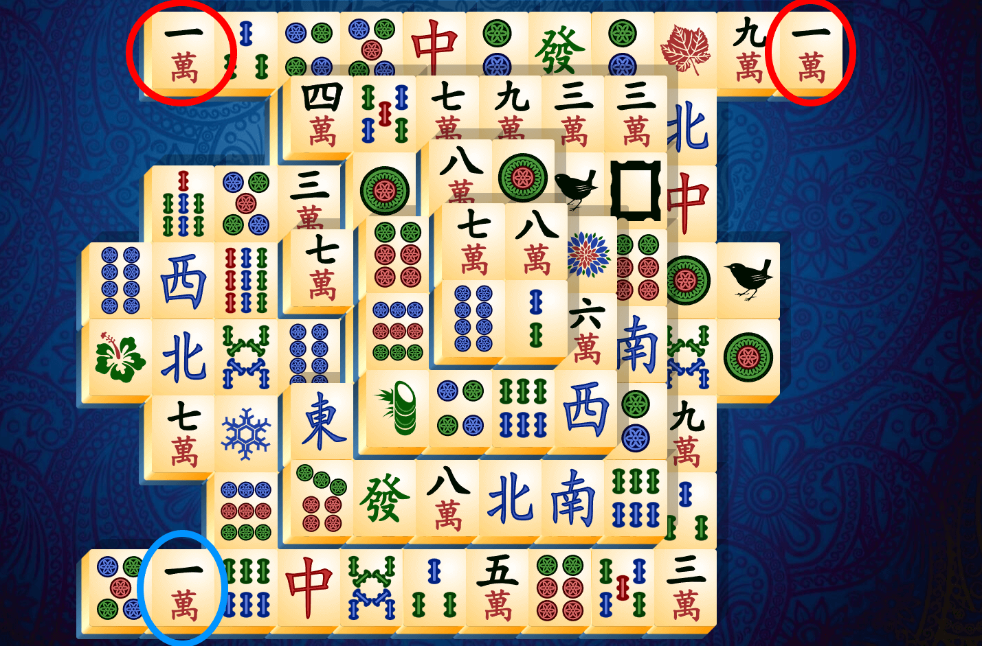 Mahjong Patience-handleiding, stap 7