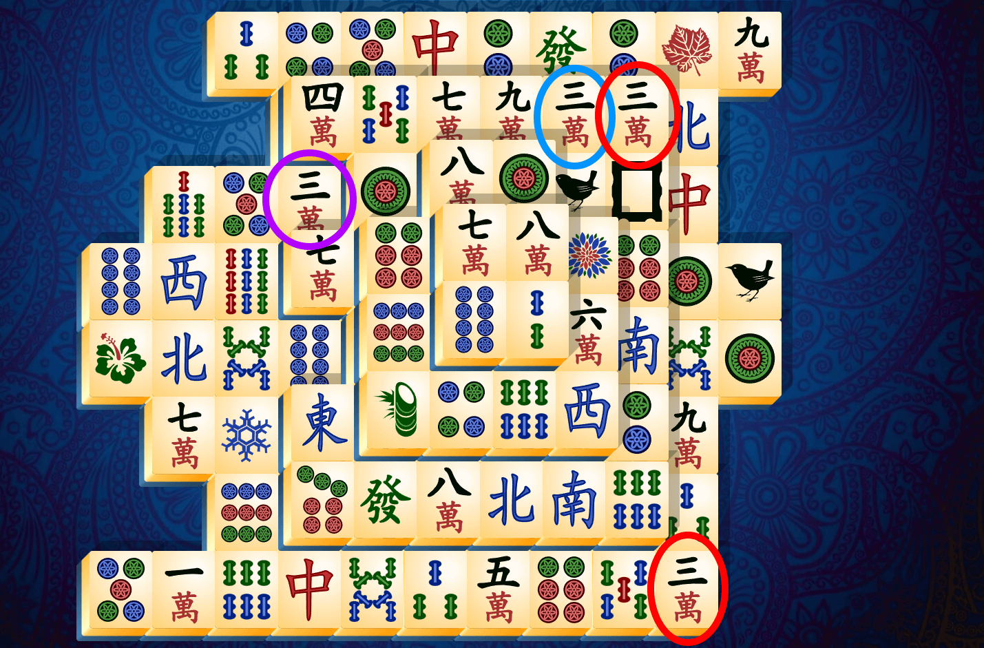 Mahjong Patience-handleiding, stap 8